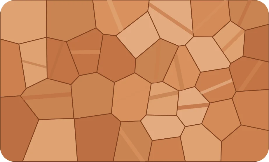 Schematic of OFE copper after hydrogen brazing, with clean, intact grain boundaries